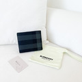 BURBERRY 格紋 八卡短夾 黑_1