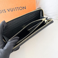 LOUIS VUITTON 拉鍊長夾 黑壓印 LV_2