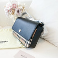 BURBERRY 格紋拼接翻蓋斜背包_3