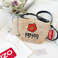 KENZO 罌粟花草編包