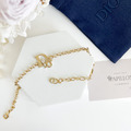 DIOR 小花手鍊 金