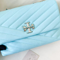 TORY BURCH 羊皮絎縫鏈包 天藍 TB_1