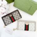 GUCCI Ophidia 經典老花拉鍊長夾