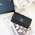 CHANEL 水鑽琺瑯雙C信封中夾