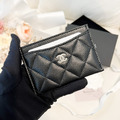 CHANEL CF卡夾 黑銀牛