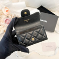 CHANEL CF 單層卡包 黑金牛_4