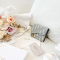 DIOR 馬鞍老花三折短夾 灰_6