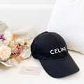 CELINE 斜紋棉棒球帽 黑