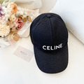 CELINE 斜紋棉棒球帽 黑_2