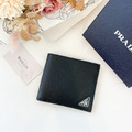 PRADA 八卡皮革錢包 黑