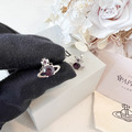 Vivienne westwood 紫色土星耳針 耳環_1