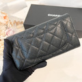 CHANEL CF信封長夾 黑金牛_2