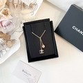 CHANEL 復古粉鑽垂墜項鍊_4