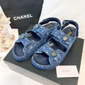 CHANEL 爆款牛仔涼鞋