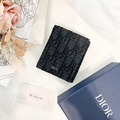 DIOR 三折短夾 黑老花