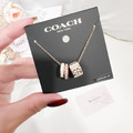 COACH 三環項鍊 白