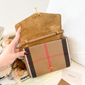 BURBERRY 皮革拼接鏈包_2