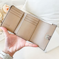 LOEWE 三折短夾 奶茶色 沙色_4