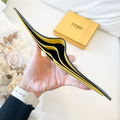 FENDI 八卡短夾 黑拼接黃_2