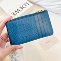 LOEWE 壓花真絲小牛皮卡夾 潟湖藍_2
