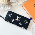 LV 皮革壓印拉鍊長夾_1