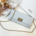 FURLA 扭扣WOC 淡藍