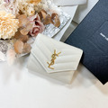 YSL 新款三折短夾 白金_6