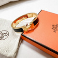 HERMES Clic H 黑金手環 手鐲
