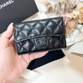 CHANEL CF單層卡包 全黑羊_1