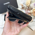 CHANEL 19三折短夾 黑金_5