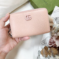 GUCCI GGㄇ字零錢袋 粉_1