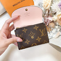 LV Rosalie 零錢包 粉拼老花_4