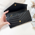 YSL 信封長夾 黑金_5