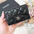 CHANEL 新款拉鍊卡包 黑金牛_2