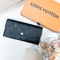 LOUIS VUITTON LV EMILIE 黑壓印長夾