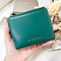 BVLGARI 蛇頭三折短夾 綠_6