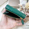 BVLGARI 蛇頭三折短夾 綠_4