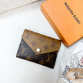 LV Victorine 拼色老花三折短夾