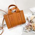 CHLOE Mini Woody 皮革棕