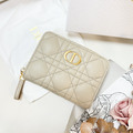 DIOR Caro 對開短夾 奶白