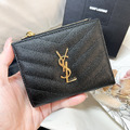 YSL 對開短夾 黑金_1