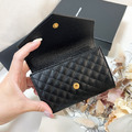 YSL 新款信封卡包 黑金_3