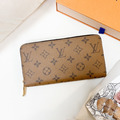 LV 拉鍊長夾 淺老花