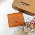 BURBERRY 對開短夾 焦糖棕