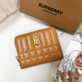 BURBERRY ㄇ字拉鍊零錢包 焦糖色