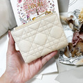 DIOR Caro 對開短夾 奶白_2
