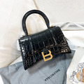 Balenciaga Hourglass XS 鱷魚紋小牛皮沙漏包_1