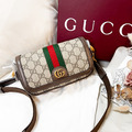 GUCCI Ophidia老花翻蓋斜背包