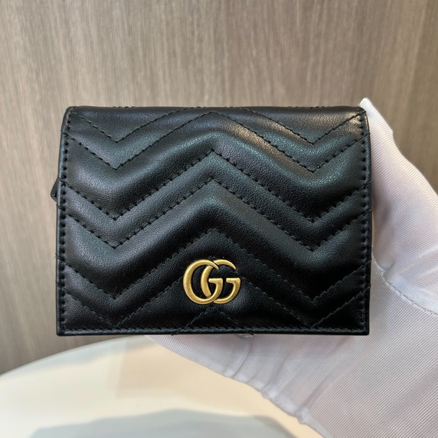 GUCCI 黑色馬夢短夾