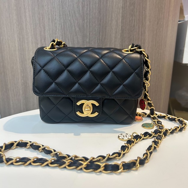 Chanel 鍊條彩色硬幣小方胖